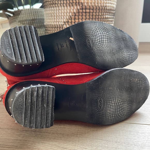 Rag & Bone “Willow” studded ankle boot - Sz 38, Red Suede - Picture 3 of 7